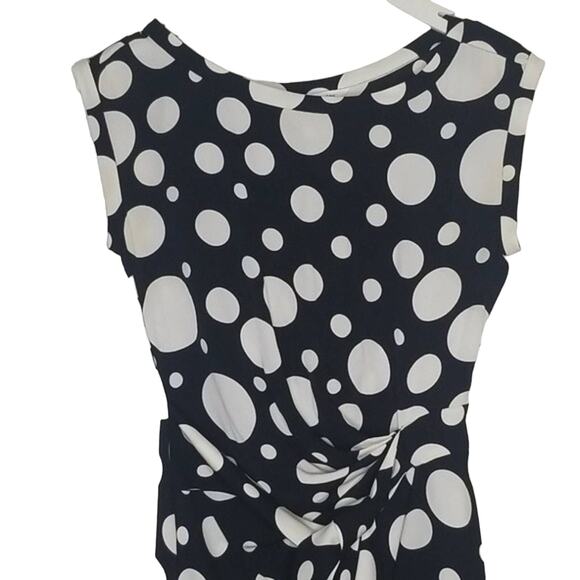Diane Von Furstenberg Black and White Polka Dot Dress - Picture 2 of 10